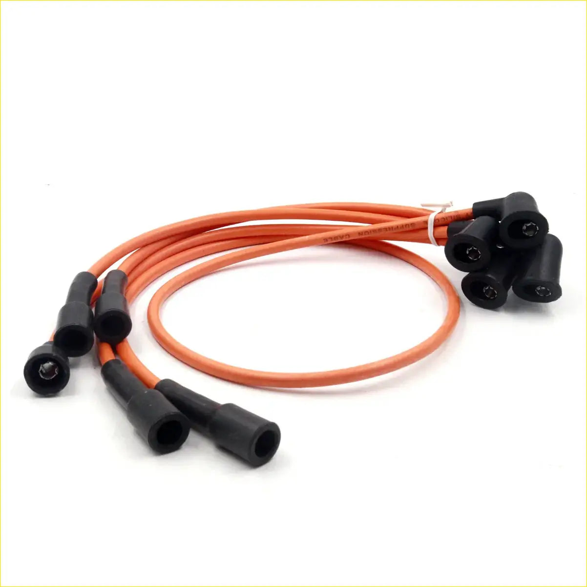 Orange 1.5l spark plug ignition wires with black rubber connectors for nissan datsun 620 1972-1979