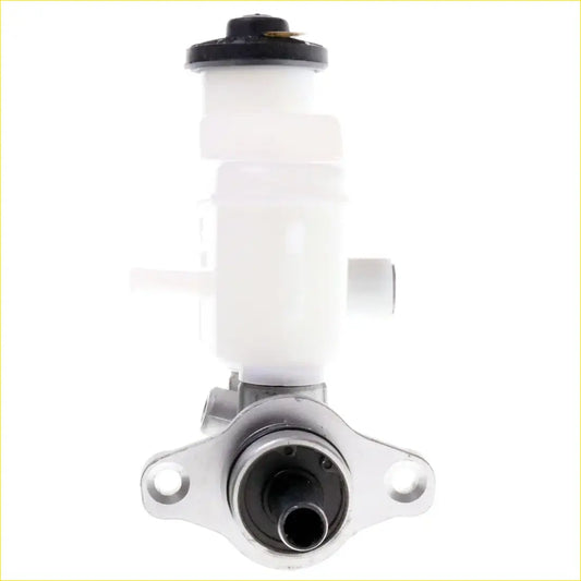White plastic 13/16 brake master cylinder with black cap and silver bracket for toyota hilux 2005-2015