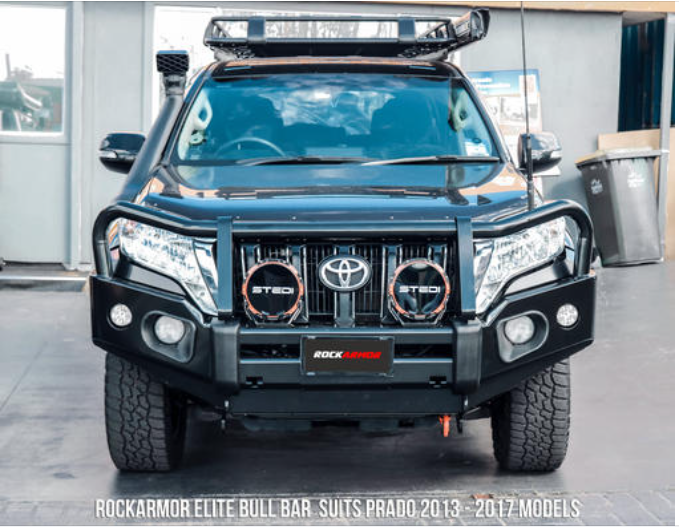 Rockarmor Elite Steel Bullbar To Suit Toyota Prado 150 Tear Drop 2013-2017