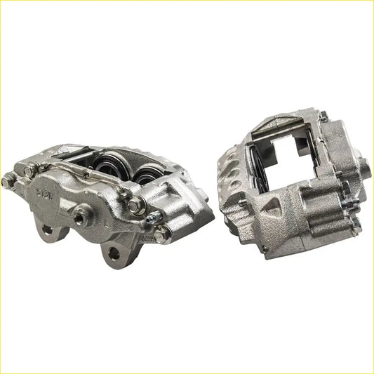 Silver metallic front brake calipers for toyota 4runner ln130 with cast metal finish and visible internal parts