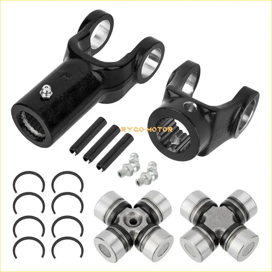 Black painted side front prop shaft yoke and u joint with chrome inner parts and bearings for ranger crew xp 900