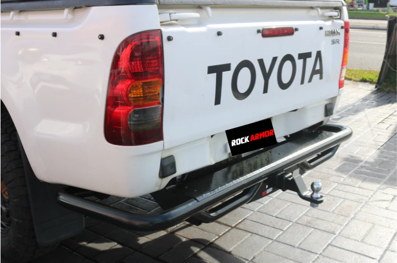 Rockarmor Premium Steel Rear Step / Tow Bar To Suit Toyota Hilux N70 2005 - Early 2015 (Tub Rear)
