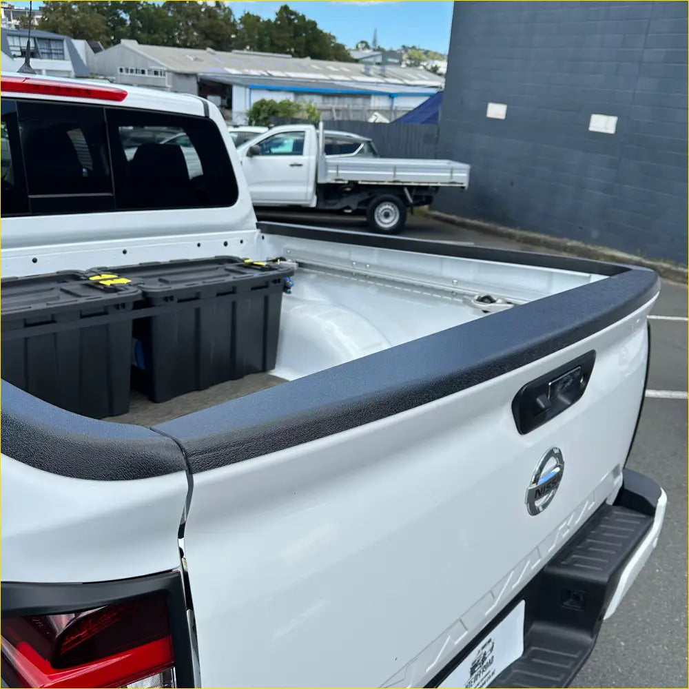 Bedside Rail Covers-3 Piece Set Nissan Navara 2021+ Textured Black - Tailgate cover