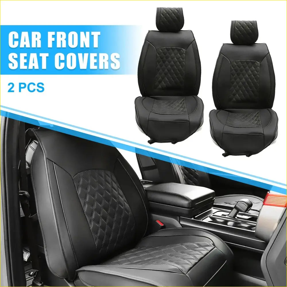Car Front Seat Covers for Toyota Tacoma (2005-2024) - Black 2 x - Interior Accessories