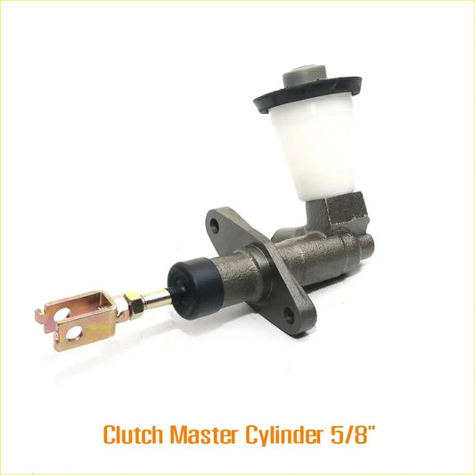 Dark gray metallic clutch master cylinder with white reservoir and black seals for toyota hilux ln series 1979-1988