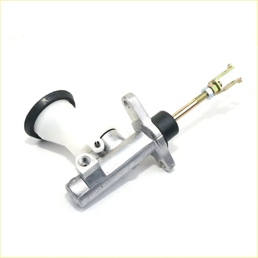 Silver metallic clutch master cylinder with black rubber boot and white cap for Toyota Hilux Surf 4Runner 1989-1995