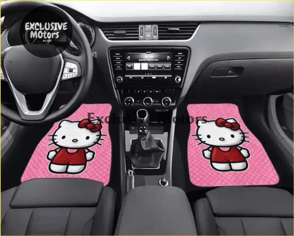 Custom Pink Kitty Cat Floor Mats - Interior Accessories