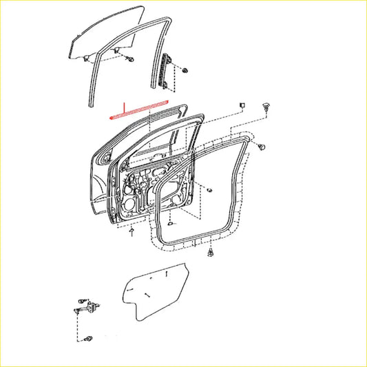 Door Belt Moulding for Toyota Hilux2004-2015 - Engine