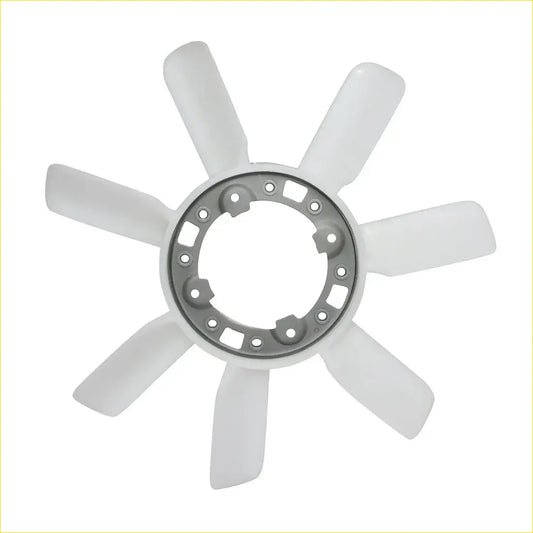 Engine cooling fan blade for toyota hilux 1997-2005 white plastic blades with metallic central hub visible from the back side