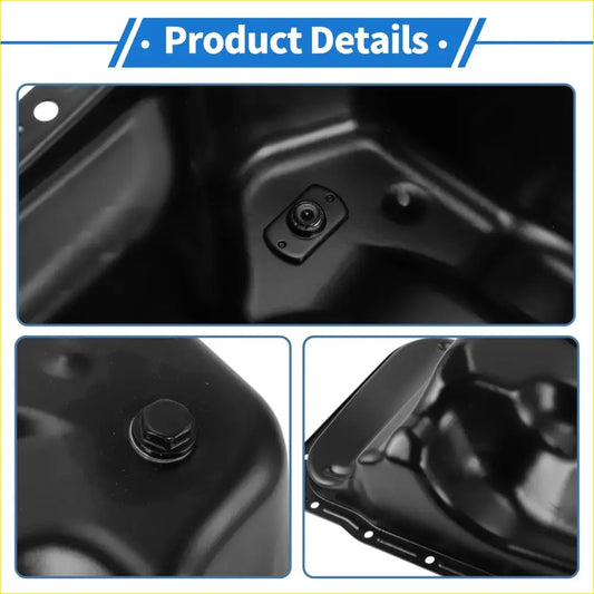 Engine Oil Pan for Toyota Hilux 1988-1997 - 1 x Steel Black