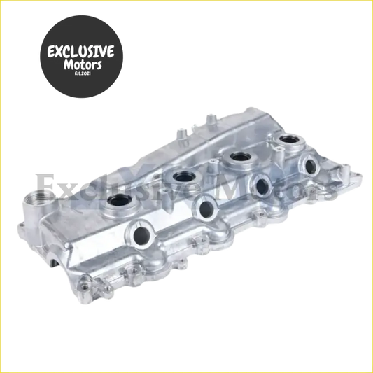 Silver metallic engine rocker cover with gasket for toyota hilux 1kdf tv kun25 featuring machined industrial design and circular openings