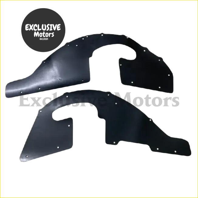 Black metal fender flares with matte finish and pre-drilled holes for toyota fj cruiser shock absorber lining