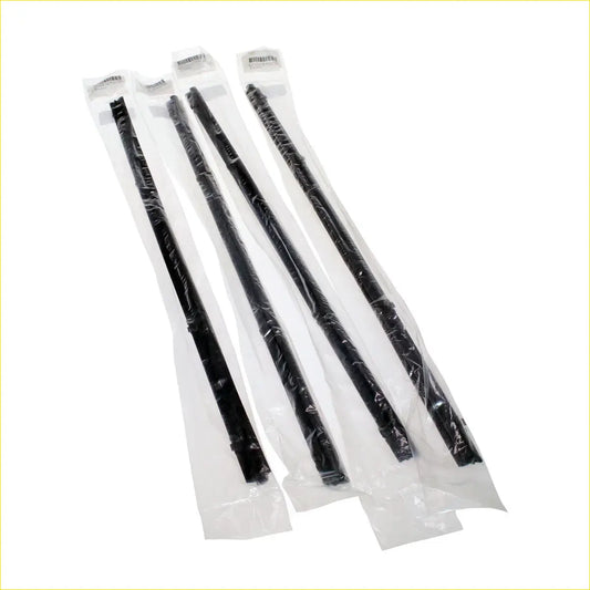 Four black windshield wiper blades individually wrapped in clear plastic for toyota hilux 1978-1983 front door belt moulding