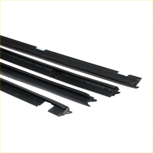 Black rubber weather stripping seals for front door belt moulding on toyota hilux 1983-1988 model