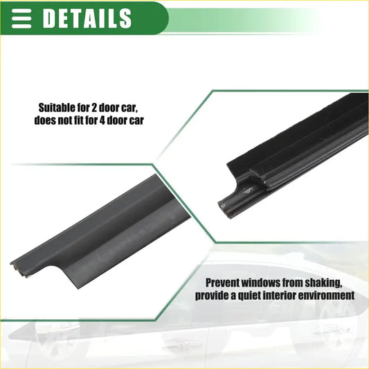 Front Left Door Window Belt Weatherstrip for Toyota Hilux (2005-2014) - Engine