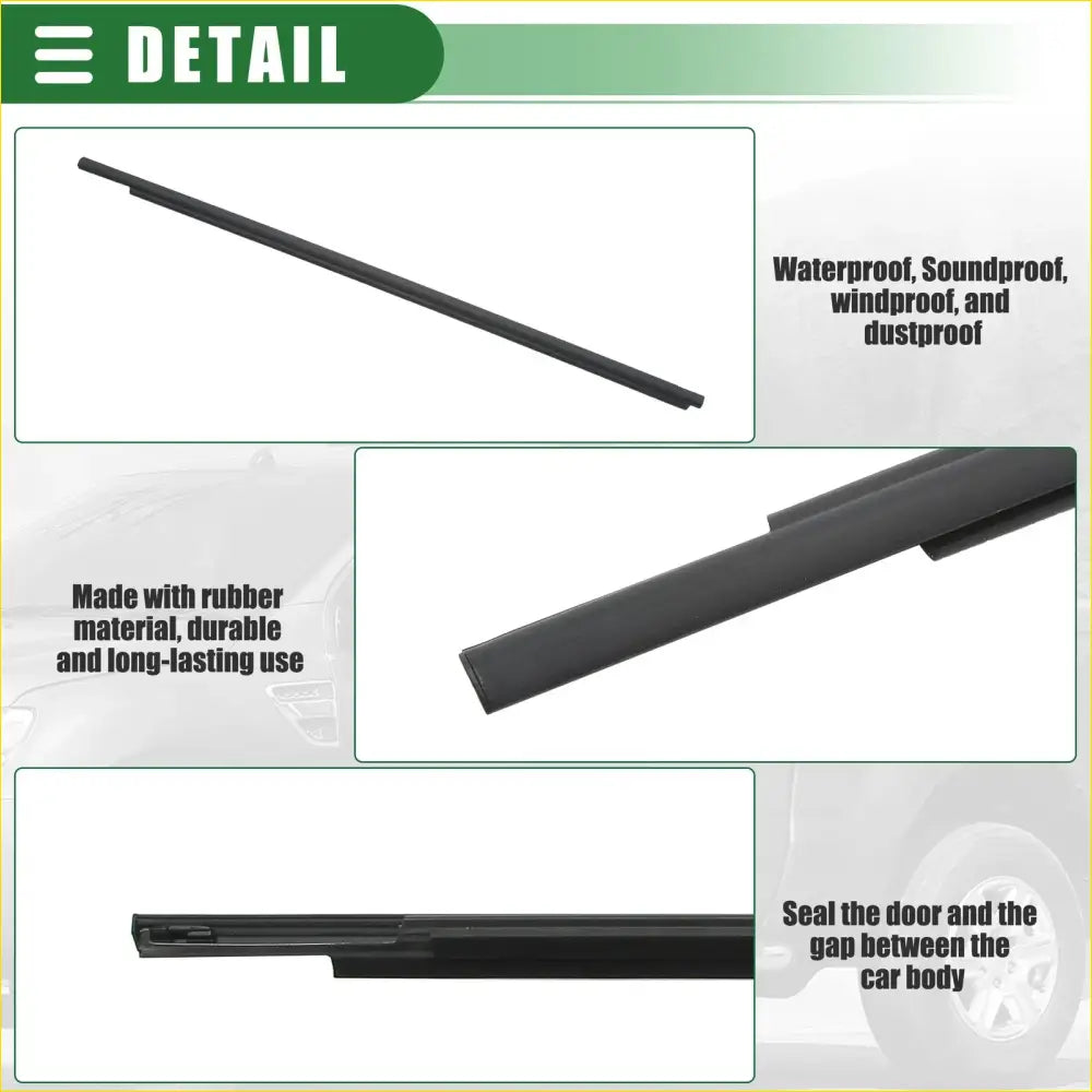 Front Left Right Door Window Belt Weatherstrip for Toyota Sienna - Engine