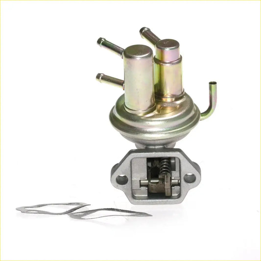 Silver metallic fuel pump 2.0L with cylindrical body and threaded ports for mitsubishi delica l300 star wagon 1986-1994