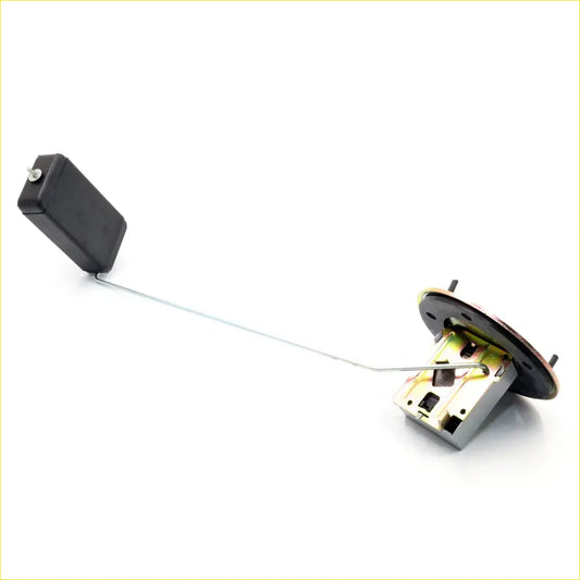 Black plastic fuel tank gauge sending unit with metallic rod and bracket for toyota hilux 1979-1983 back side view