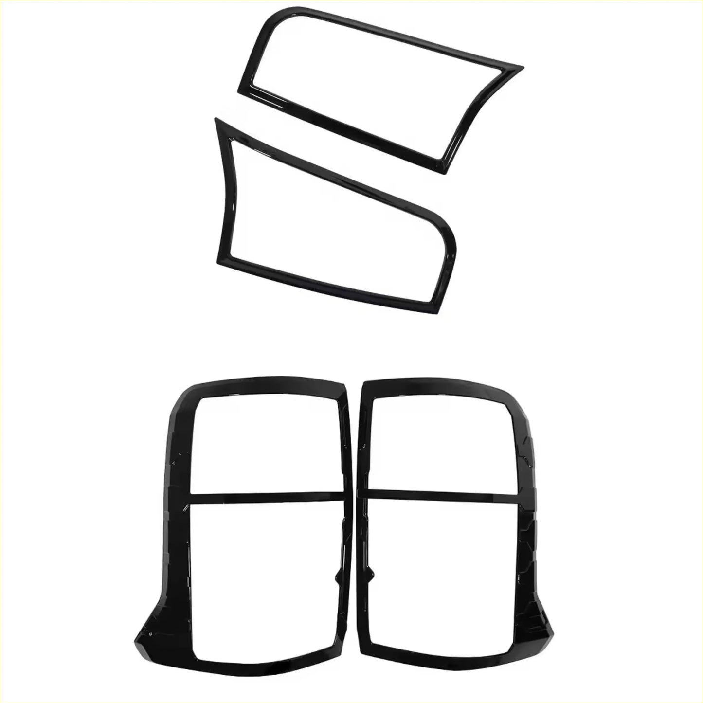 Black glossy plastic trim pieces for mitsubishi triton 2024+ dashboard and door panel interior detailing