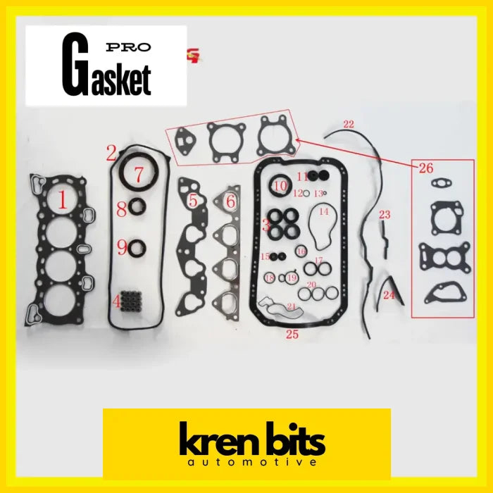 HONDA CIVIC CONCERTO D15B D15B2 D16A6 D16Z2 D15B4 Engine Engine d Kits Engine Gasket 06110-P03-010 50115800 Kren Bits