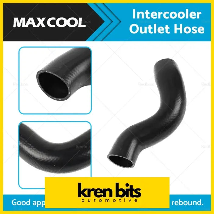 Black rubber intercooler outlet hose with curved design suitable for mitsubishi triton pajero sport