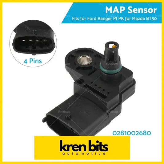 MAP Boost Pressure Sensor Suitable For Ford Ranger PJ PK Mazda BT50 - Air & Fuel Delivery>Air Intake Sensors