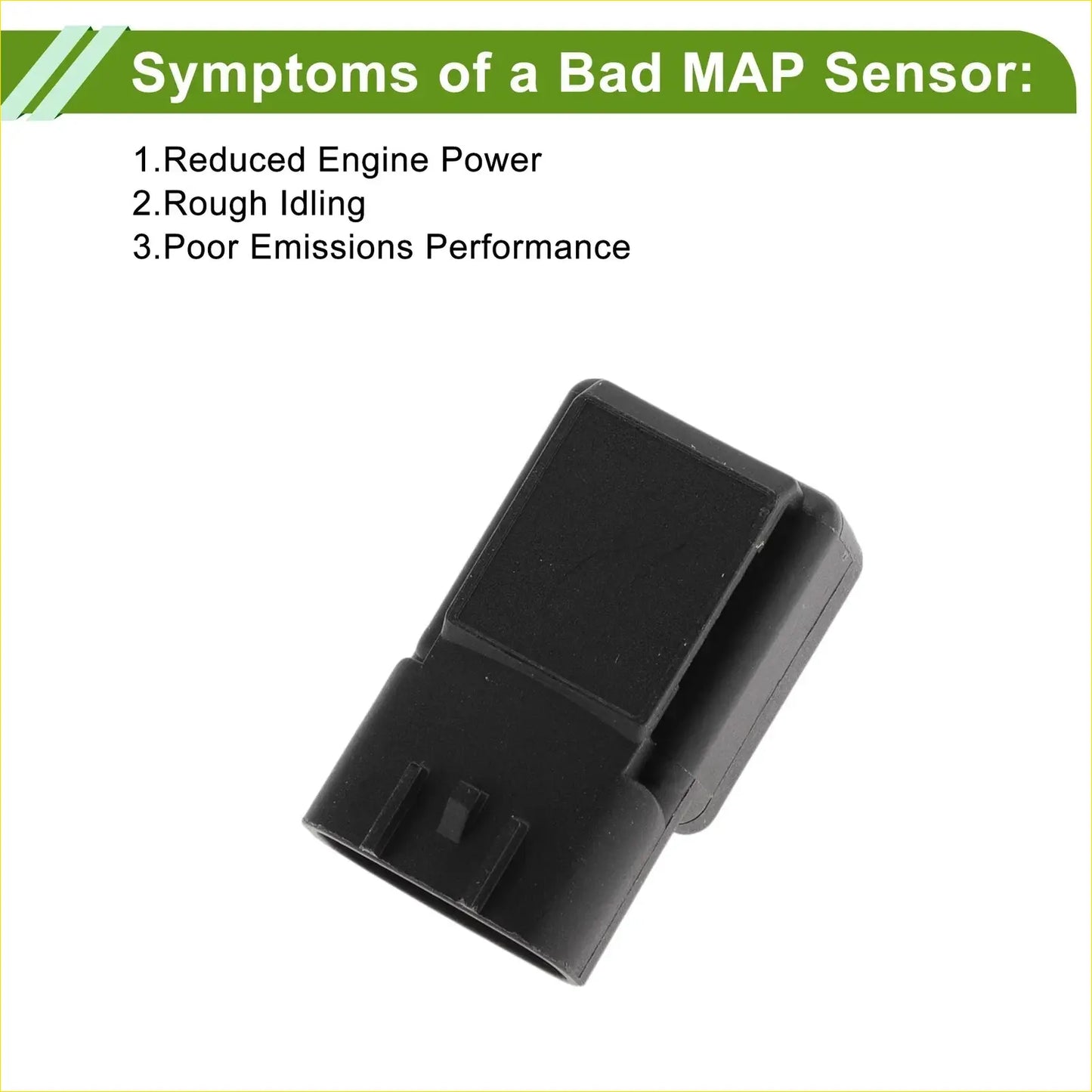Black plastic map sensor with rectangular body and integrated connector for toyota premio 2005