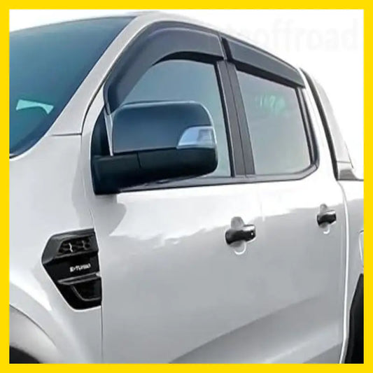 Matte Black Door Visors & Window Monsoons for Ford Ranger 2012-2021