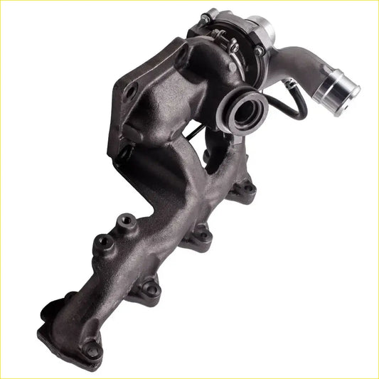 Black cast iron maxpeedingrods gt1544z turbocharger with polished silver exhaust outlet for ford transit connect 1.8tdci