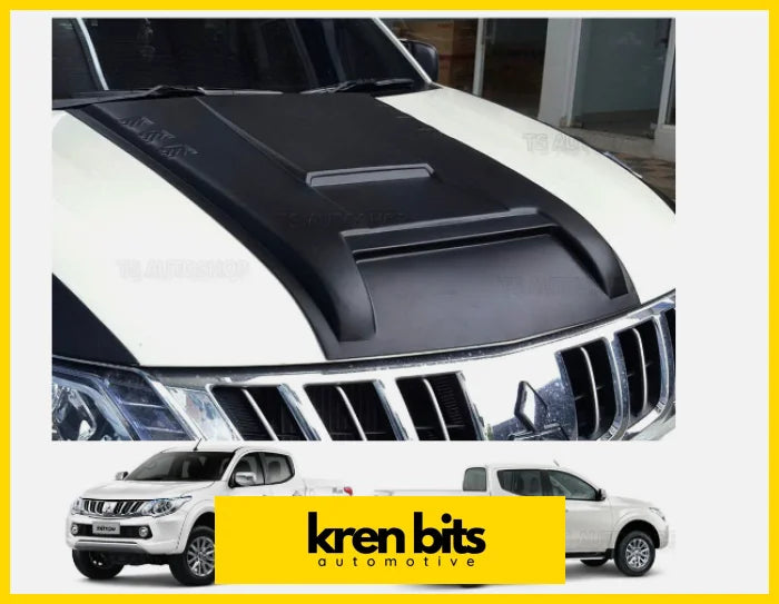 Mitsubishi Triton L200 15-17 Matte Black Bonnet Scoop Kren Bits