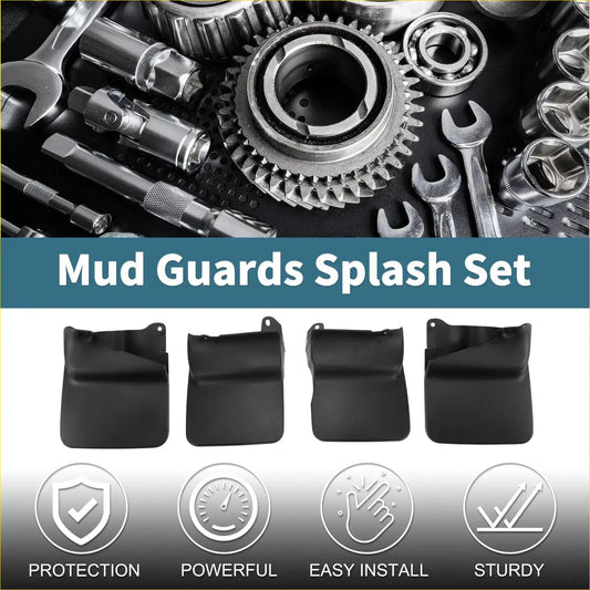 Black rubber mud guards splash set for vehicle protection fits toyota land cruiser prado fj90 1996-2002