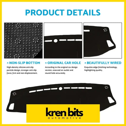 Non-Slip Dash Mat Suitable For ISUZU D-MAX + Centre Lid LS-M LS-U - Interior Parts>Interior Accessories