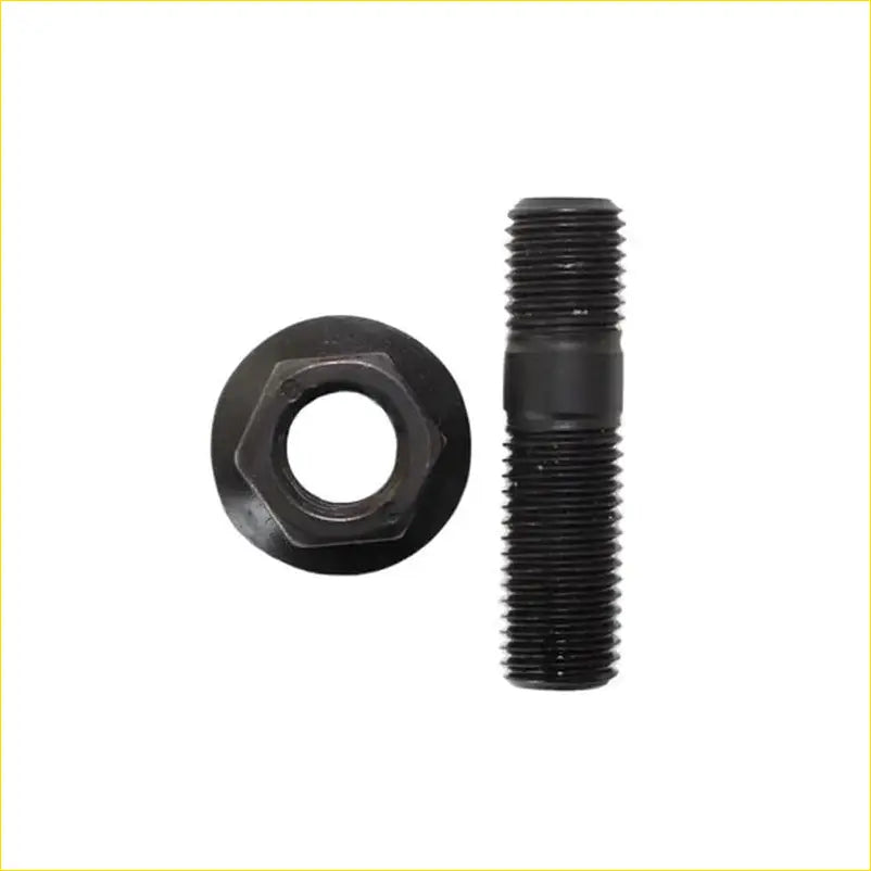 Black coated metal bolt and hex nut from permaseal turbo and exhaust manifold installation kit for nissan patrol