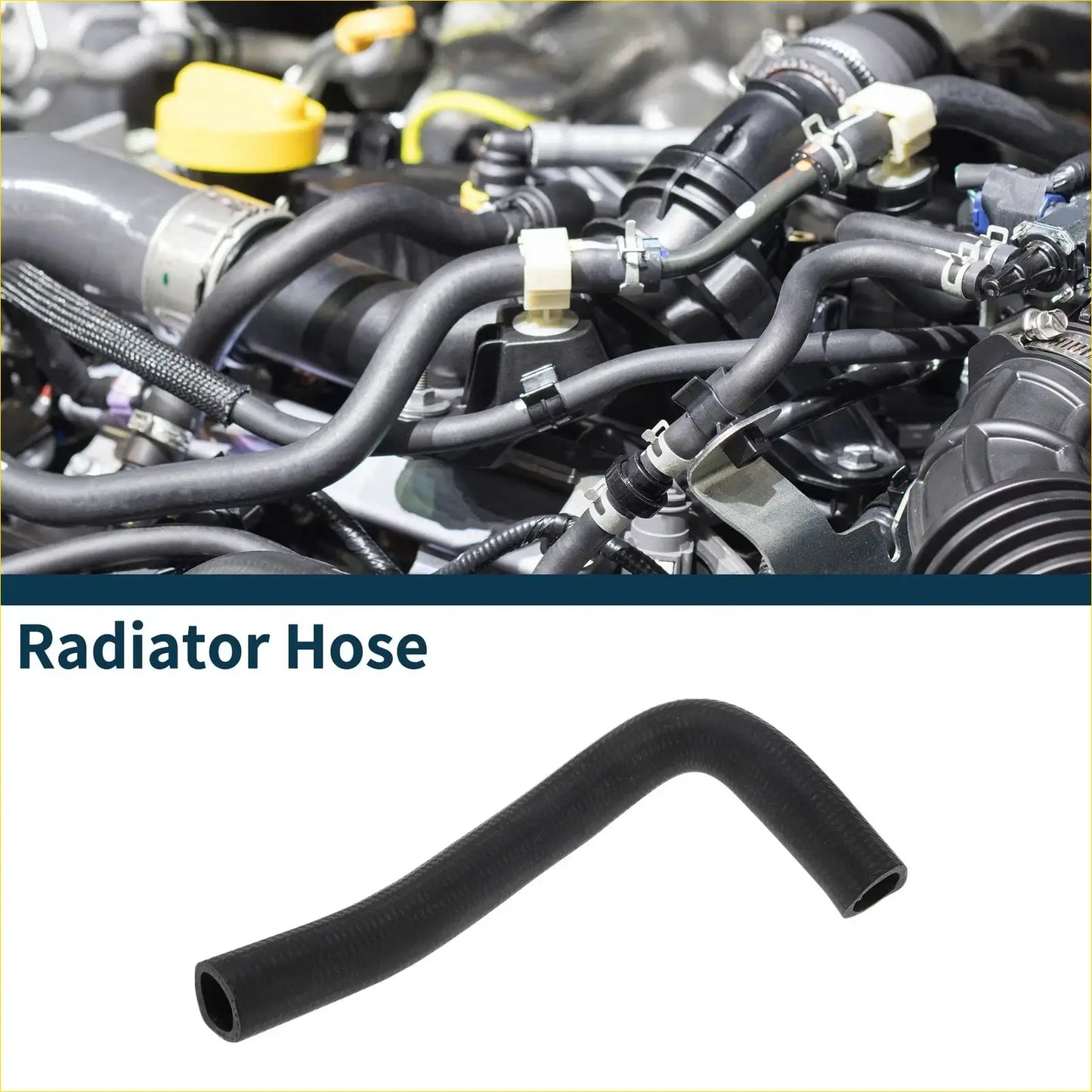 Black rubber radiator hose for toyota crown 2005-2010 with smooth flexible surface and reinforced ends for secure fit