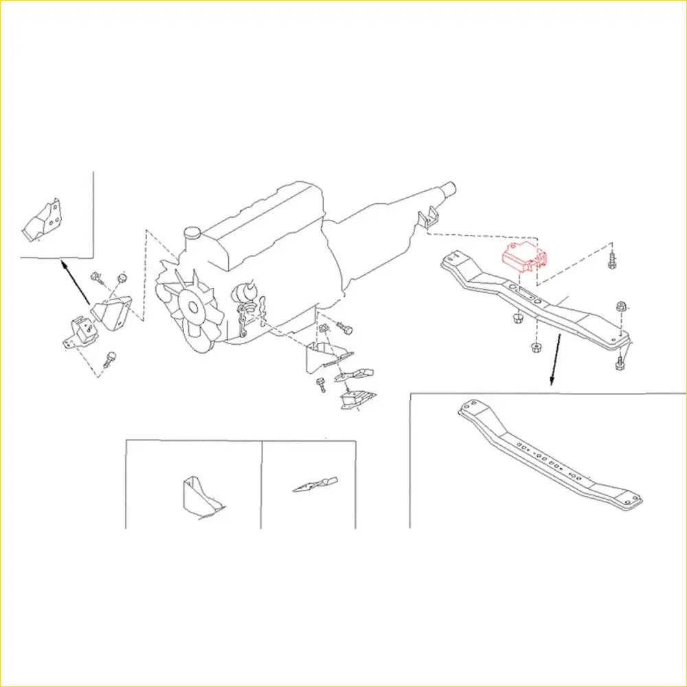 Rear Engine Mount for Nissan Datsun Navara D21 King Cab 1986-1997