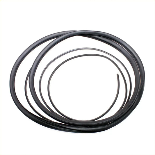 Black rubber gasket coiled in circles rear windshield weatherstrip for mazda familia 1963 to 1977