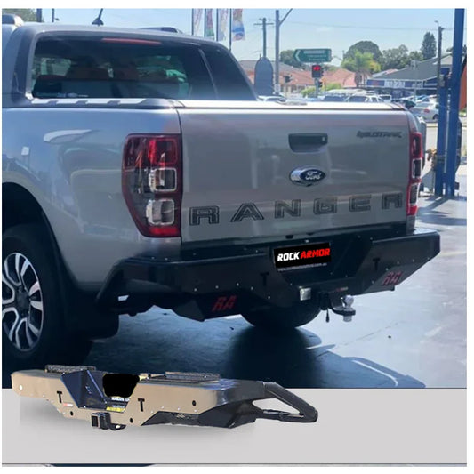 Rockamor Elite Steel Rear Step / Towbar To Suit Ford Ranger Wildtrack