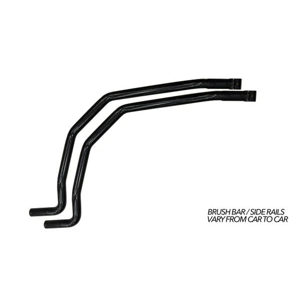 Black metal brush bars for Ford Ranger PX1 bull bar in Rockarmor Brush Bars series