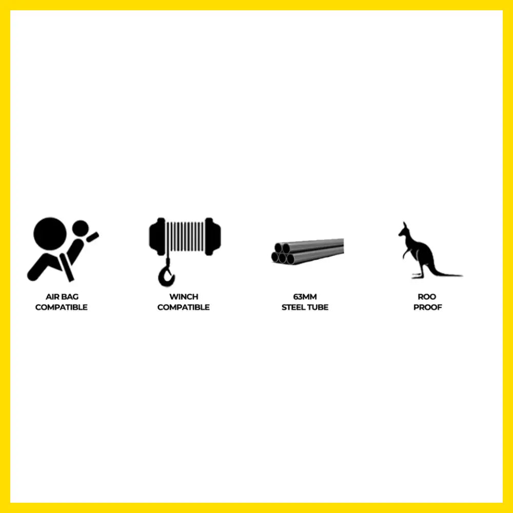 Rockarmor Elite Steel Bullbar To Suit Ford Ranger Px1-2 (Bumper Cut) - Winch Bar