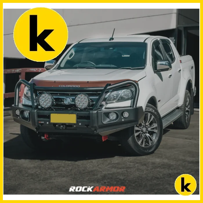 Rockarmor Elite Steel Bullbar To Suit Holden Colorado (Bumper Cut) Winch Bar