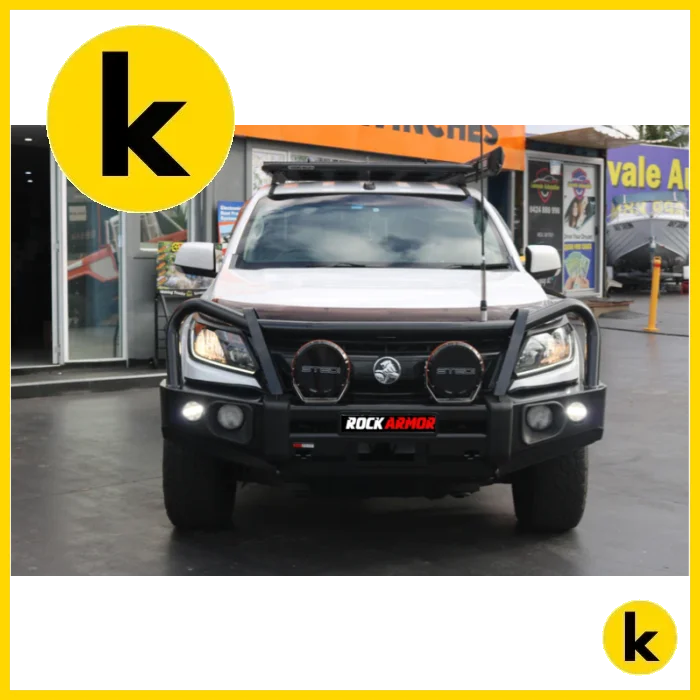 Rockarmor Elite Steel Bullbar To Suit Holden Colorado (Bumper Cut) Winch Bar