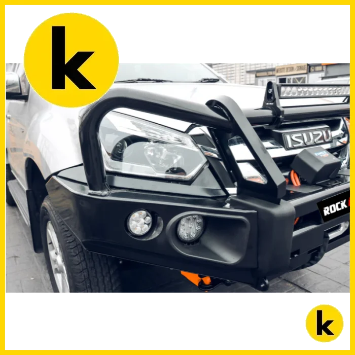 Rockarmor Elite Steel Bullbar To Suit Isuzu Dmax 2012-2020 (Bar Replacement Eyebrows) Winch Bar