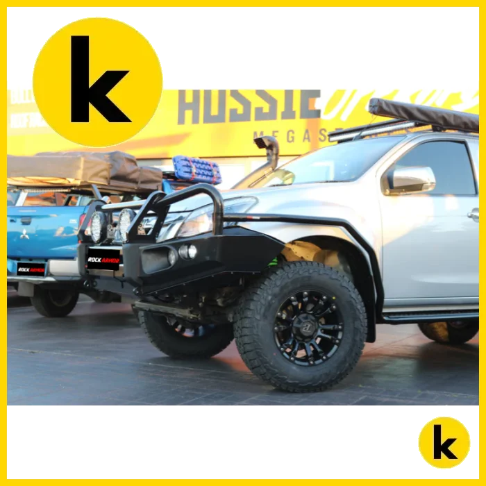 Rockarmor Elite Steel Bullbar To Suit Isuzu Dmax 2012-2020 (Bar Replacement Eyebrows) Winch Bar