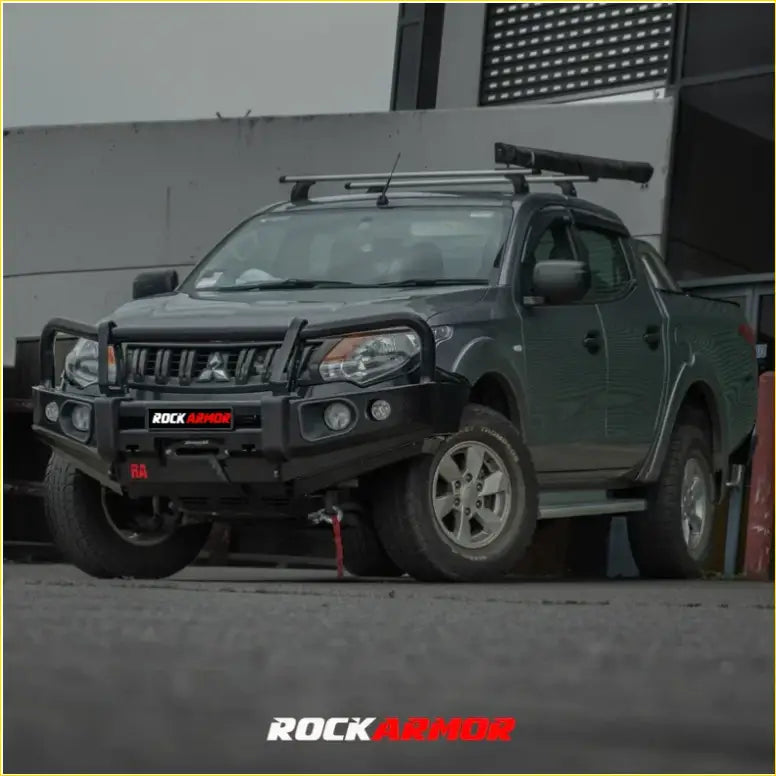 Rockarmor Elite Steel Bullbar To Suit Mitsubishi Triton Mq - Winch Bar