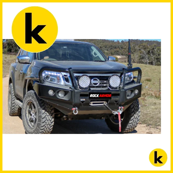 Rockarmor Elite Steel Bullbar To Suit Nissan Navara Np300 D23 2015-2020 (Full Bar Replacement) Winch Bar