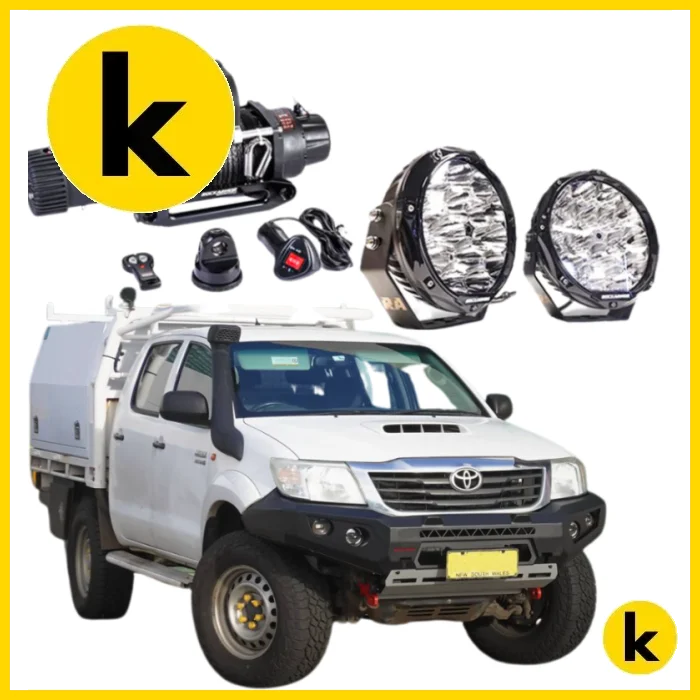 Rockarmor Gt Hoopless Bullbar Frontal Combo - Toyota Hilux N70 2005-2011 Winch Bar Combo