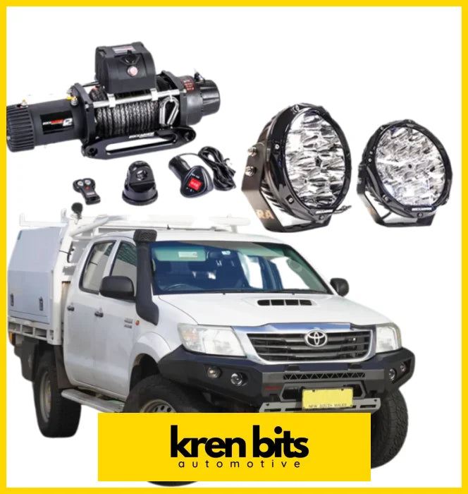 Rockarmor Gt Hoopless Steel Bullbar Frontal Combo - Toyota Hilux N70 2012-15 Winch Bar Combo