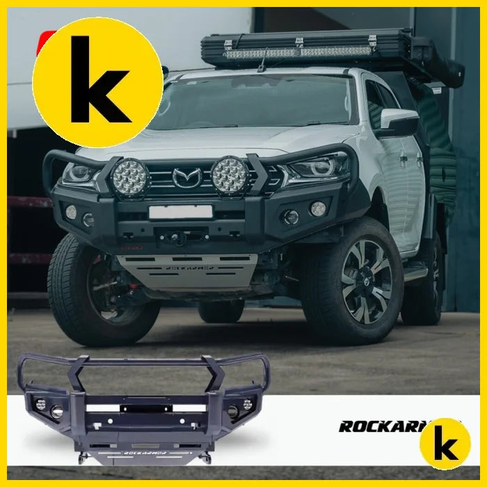 Rockarmor Gt Steel Hoop Bullbar - Mazda Bt50 2020 + (Full Bar Replacement) Winch Bar