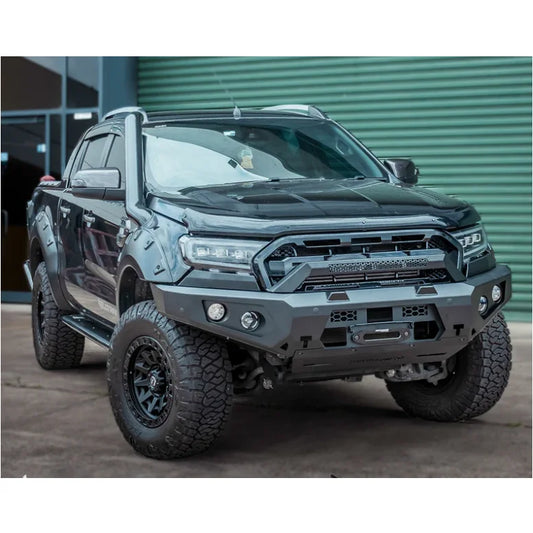 Rockarmor Gt Steel Hoopless Bullbar Combo Pack - Ford Ranger PX2 & 3 - Winch Bar