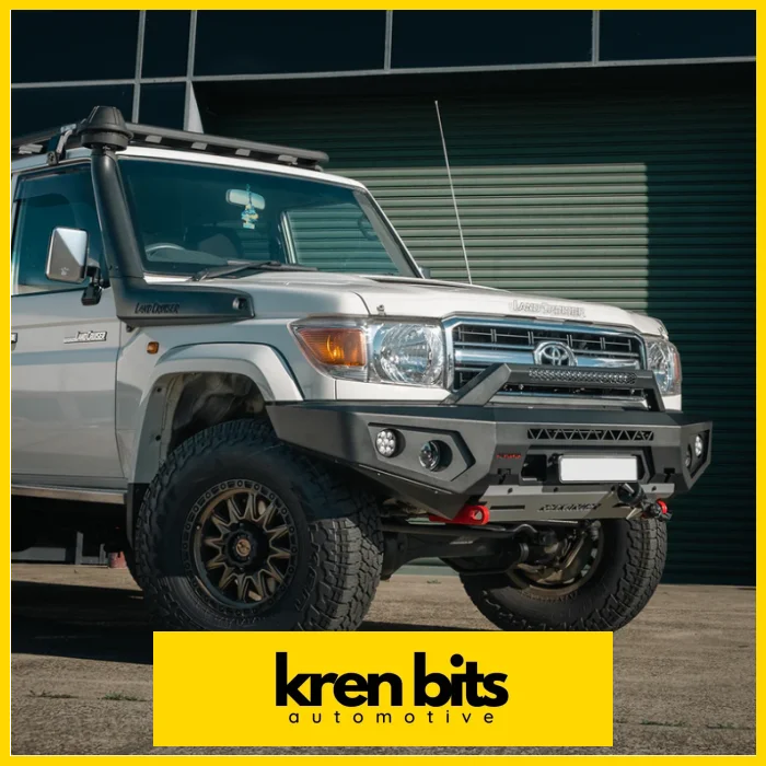 Rockarmor Gt Steel Hoopless Bullbar - Toyota Landcruiser 76,78,79 2007-2023 (Full Bar Replacement) Winch Bar